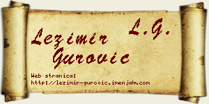 Ležimir Gurović vizit kartica